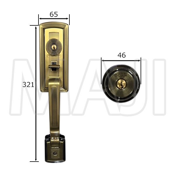 画像4: GOAL GF,AD サムラッチ、補助錠 YKK HHJ-0231(HHJ-0014) (4)