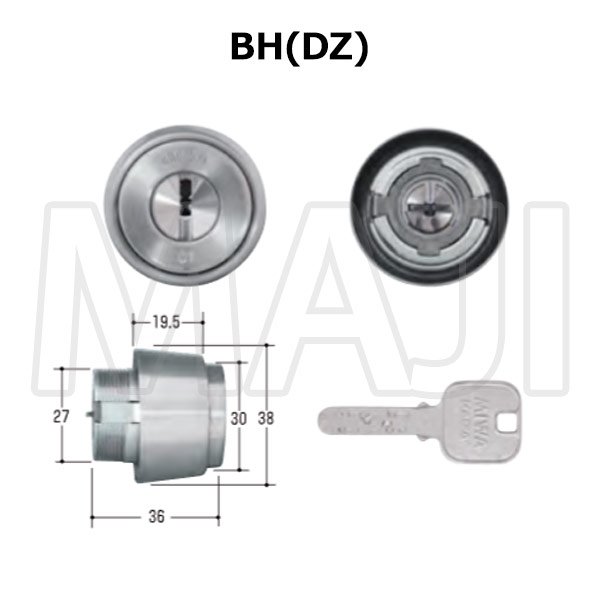 画像3: MIWA 美和ロック JN LA/BH(DZ) 2個同一シリンダー (3)