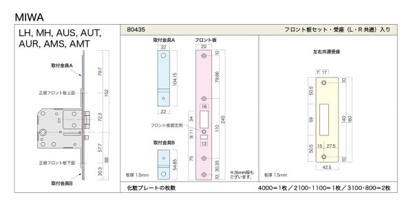 画像5: KEYLEX,キーレックス　フロント,ストライク取付部品 (5)