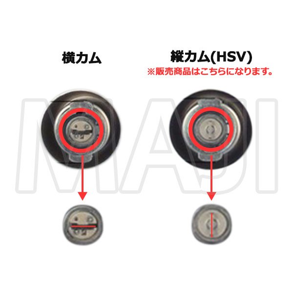 画像3: MCY-191　MIWA,美和ロック　U9LAシリンダー　HSV縦カム　ST色 (3)