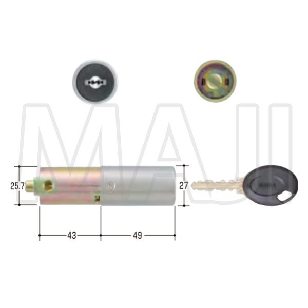 画像2: MCY-239 MIWA,美和ロック URHPL-40BFシリンダー (2)