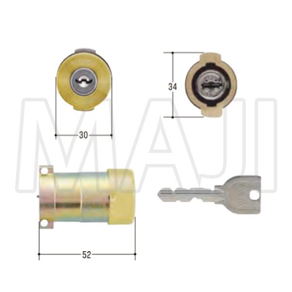 画像2: MCY-485 MIWA,美和ロック U9PG701-HS 2個同一シリンダー GL色 (2)