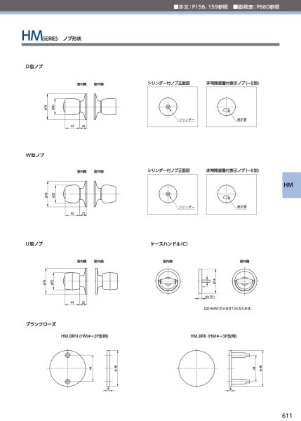 画像5: MIWA、美和ロック HMシリーズ 8型、ケースハンドル(C) 本締付モノロック (5)