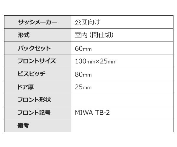 画像2: MIWA,美和ロック　TB-2　公団向け　玉座　M-92 (2)