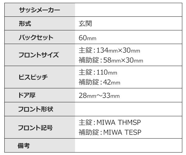 MIWA,美和ロック Kシリーズ 玄関錠 M-95