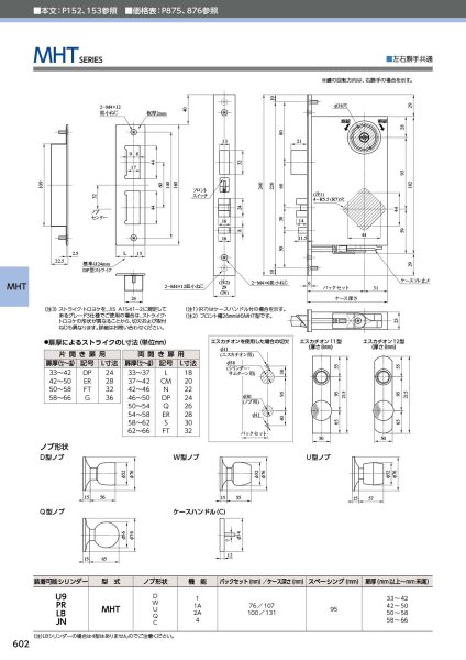 画像4: MIWA、美和ロック MHTAシリーズ アンチパニック機能付き 高級ケースロック(自動施錠タイプ) (4)