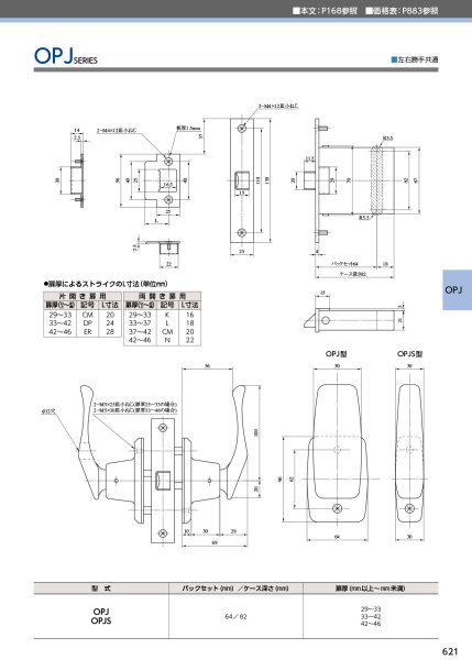 画像4: 美和ロック,MIWA OPJ消音ワンタッチ空錠 (4)