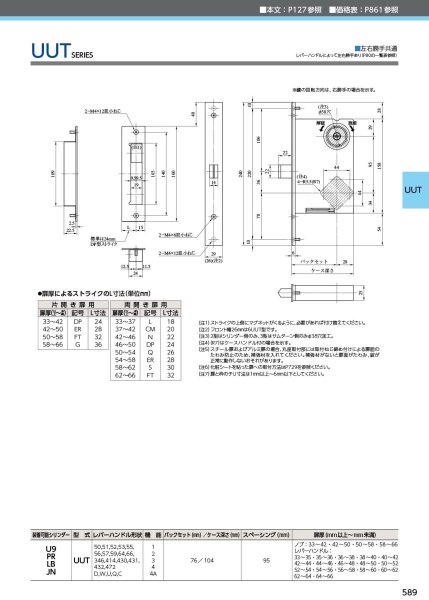 画像3: MIWA、美和ロック UUTシリーズ レバーハンドル錠 (3)