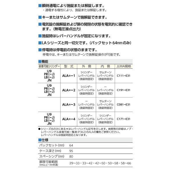 画像3: MIWA,美和ロック　U9ALA　1型　住宅玄関用電気錠 (3)