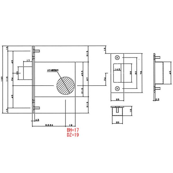 画像5: MIWA,美和ロック DZ-1本締錠 (5)