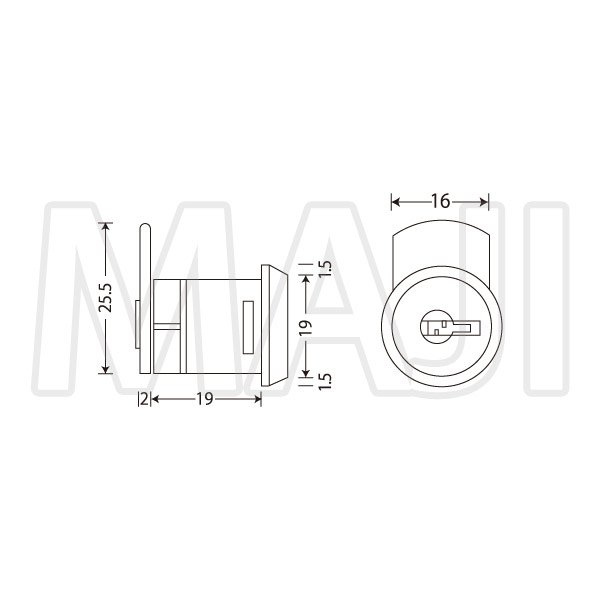画像3: カワカミスイッチボックス用の鍵交換　ST-401 (3)