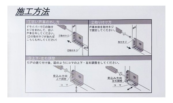 画像8: 家研販売,KAKEN 木製建具用戸車 セキスイ,パナソニック,大建,ダイワ向けOEM (8)