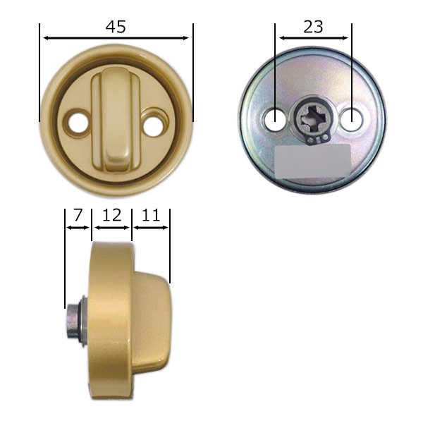 画像3: GOAL,ゴール 三協立山アルミ向け ピンシリンダー 2個同一 シリンダー・サムターンセット WD1904 (3)