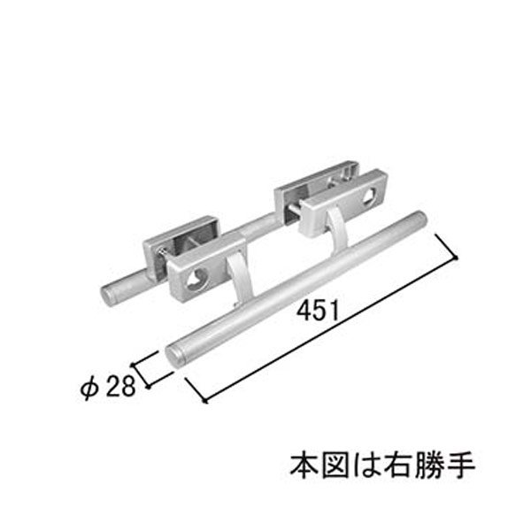 画像2: MIWA PE-02,MIWA GAS2(GAE2)　三協アルミ向け　内外ハンドル・サムターンのみ　WD2626　シルバー色・右勝手のみ在庫限り (2)