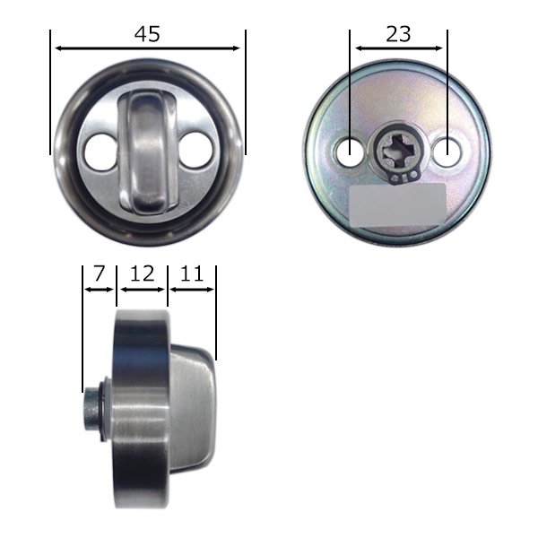 画像3: GOAL,ゴール GOAL GG GD 三協立山アルミ向け ピンシリンダー 2個同一 シリンダー・サムターンセット WD2679,WD2680 (3)