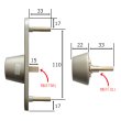 画像3: GOAL,ゴール　GOAL TKG,TKD　三協立山アルミ向けOEM　D9シリンダー　シルバー塗装色(SI)　WD6163(WD5113) (3)