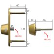 画像3: GOAL,ゴール　GOAL TKG,TKD　三協立山アルミ向けOEM　D9シリンダー　シルバー塗装色(SI)　WD7093 (3)