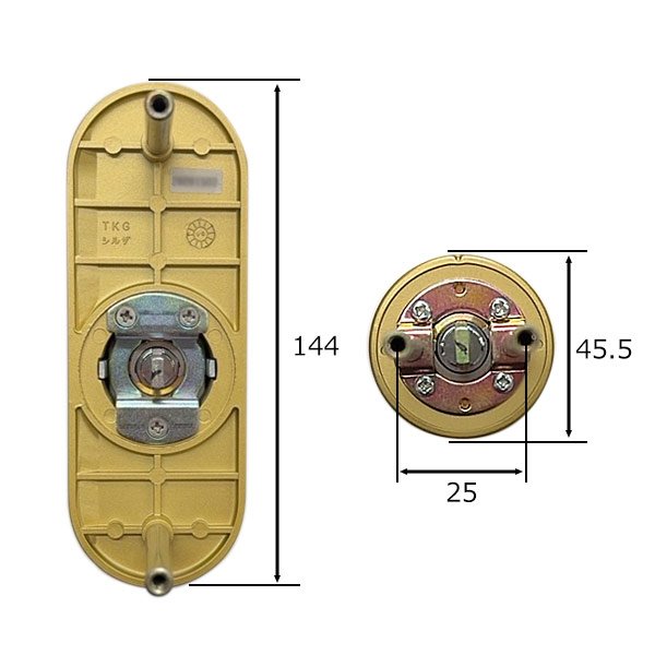 画像4: GOAL,ゴール GOAL TKG,TKD 三協立山アルミ向けOEM D9シリンダー シルバー塗装色(SI) WD7093 (4)