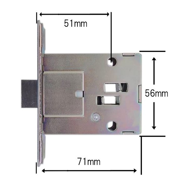 画像2: GOAL,ゴール GOAL PY ロックケース 三協アルミ SXドア用 BS51ミリ WD-830-N (2)