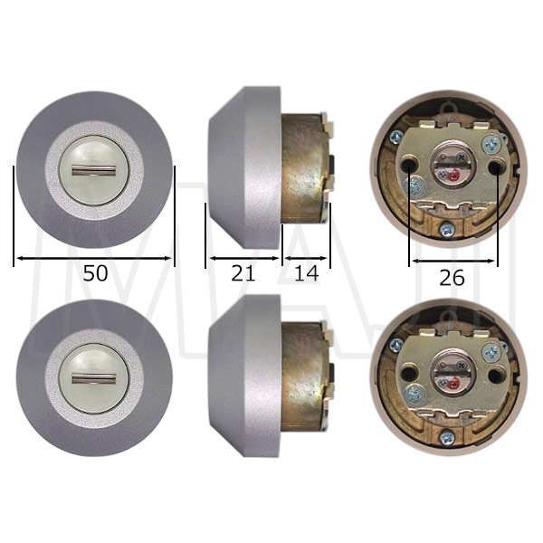画像2: MIWA QDK668,QDC151,QDK668　LIXIL,リクシル交換用　Z-1A4S-DCTC　DD Designer's Door　DNシリンダー　2個同一セット (2)