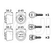 画像3: MIWA QDK668　LIXIL,リクシル交換用　リシェントIII　Z-1A5-DDTW　DNシリンダー　2個同一セット (3)