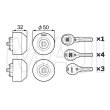 画像4: QDK668,QDK752,QDK668　LIXIL,リクシル交換用　Z-2A1-DDTW　リシェントII　Wシリンダー　2個同一セット (4)