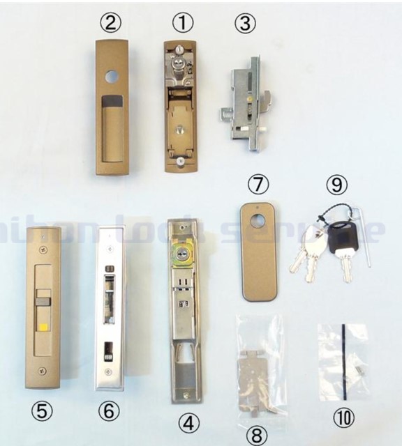 KH-221 三協アルミ 引き違い錠 | 鍵（メーカー別シリンダー）,引き違い・戸先錠 | 鍵の卸売りセンターまるごとショップ