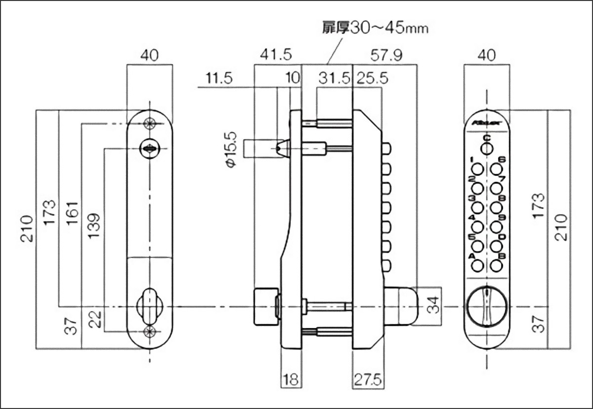 KEYLEX,MIWA SL80引戸錠取替商品 キーレックス５００