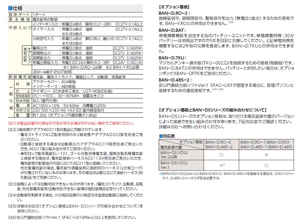 美和ロック MIWA  電気錠制御盤 BAN-DS1 - 1