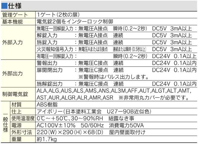 2線式インターロック操作盤 BAN-IS2型